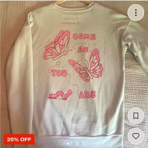 Kian Cyra Off White Crewneck “Come as you are” - M